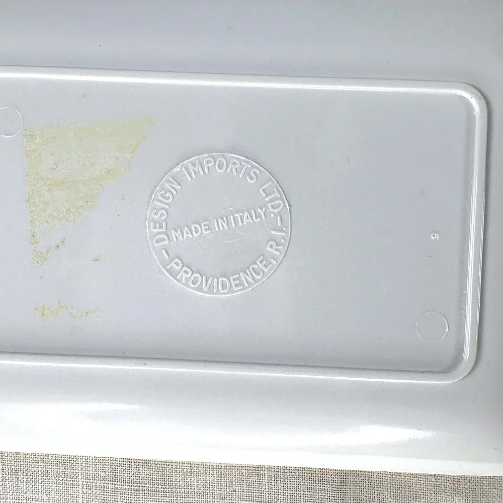 Vintage 1997 Mary Engelbreit Yellow Polka Dot Melamine Tray Design Imports Italy